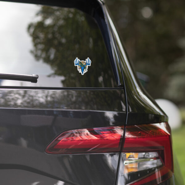 ok buck skull flag bubble free stickers