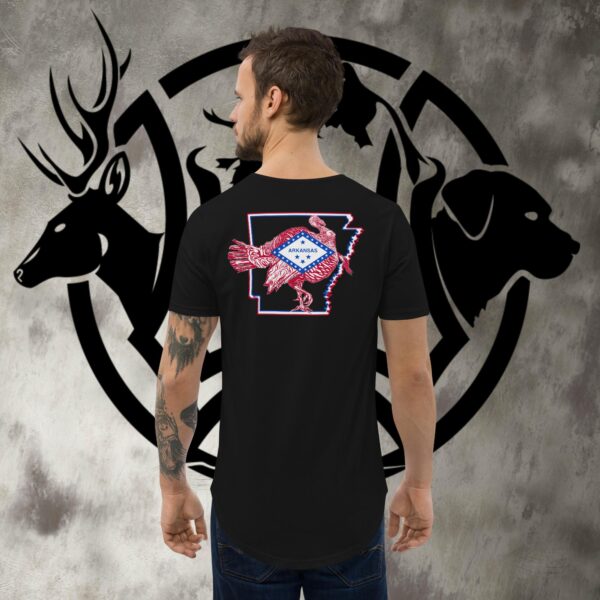 ar turkey men's curved hem t shirt