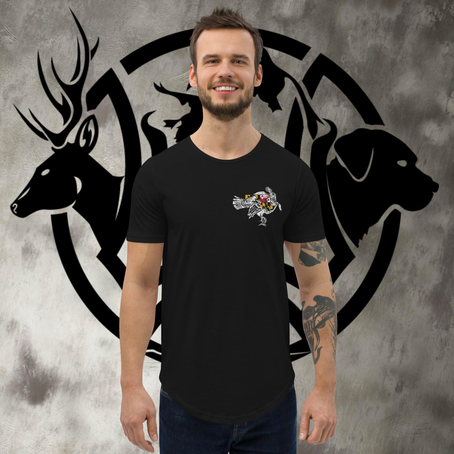 MD TURKEY Men’s Curved Hem T-Shirt Dark Options – Windsor Wildlife