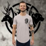 ww duckdog men's curved hem t shirt