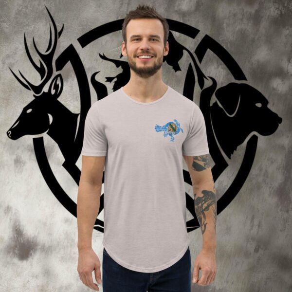 ok turkey men's curved hem t shirt