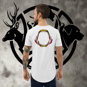 md jaws men's curved hem t shirt