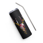 md buck skull stainless steel tumbler