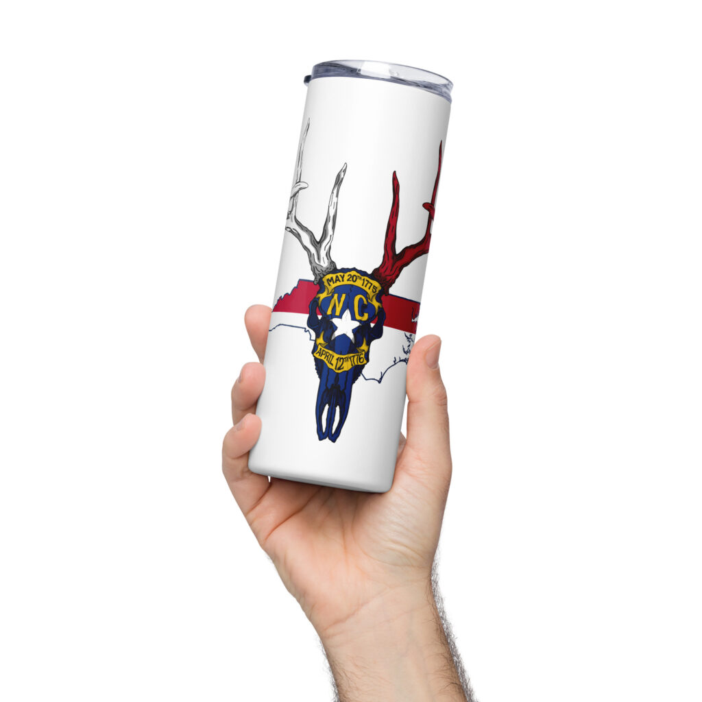 nc buck skull stainless steel tumbler