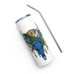 ok buck skull stainless steel tumbler