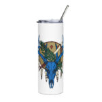 ok buck skull stainless steel tumbler