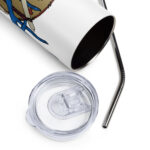 ok buck skull stainless steel tumbler