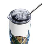ok buck skull stainless steel tumbler