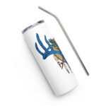 ok buck skull stainless steel tumbler