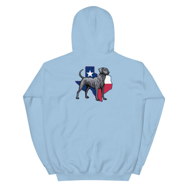 tx blue lacey dog unisex hoodie