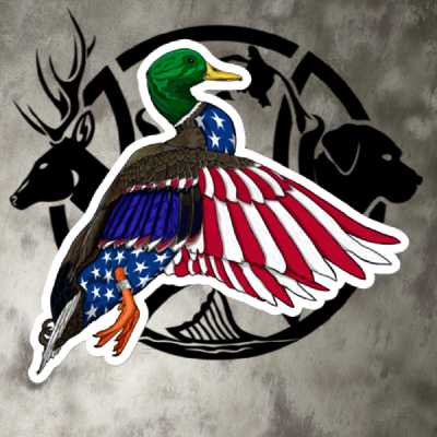 usa duck mallard bubble free stickers