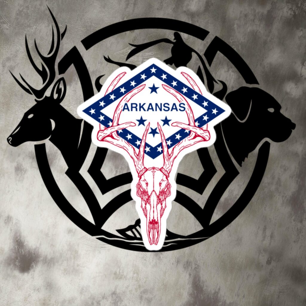 ar buck skull 2 bubble free stickers