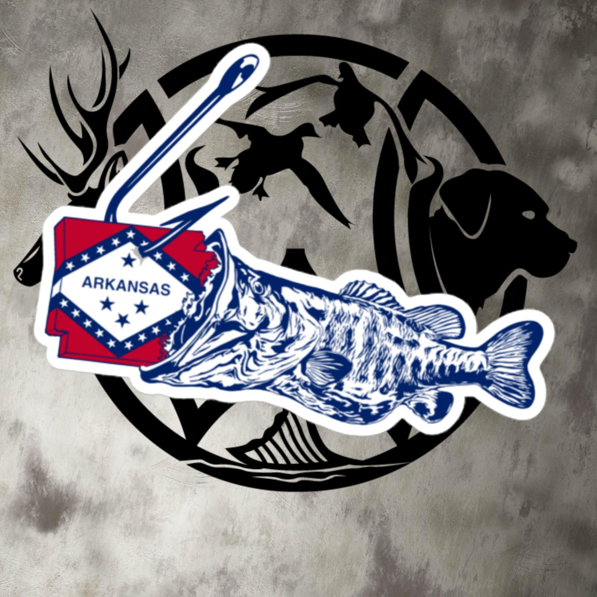 AR Bass Large Mouth Bubble-free stickers 5.5″ x 5.5″ – Windsor Wildlife