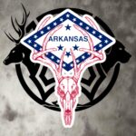 ar buck skull 2 bubble free stickers