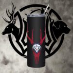 ar buck skull stainless steel tumbler