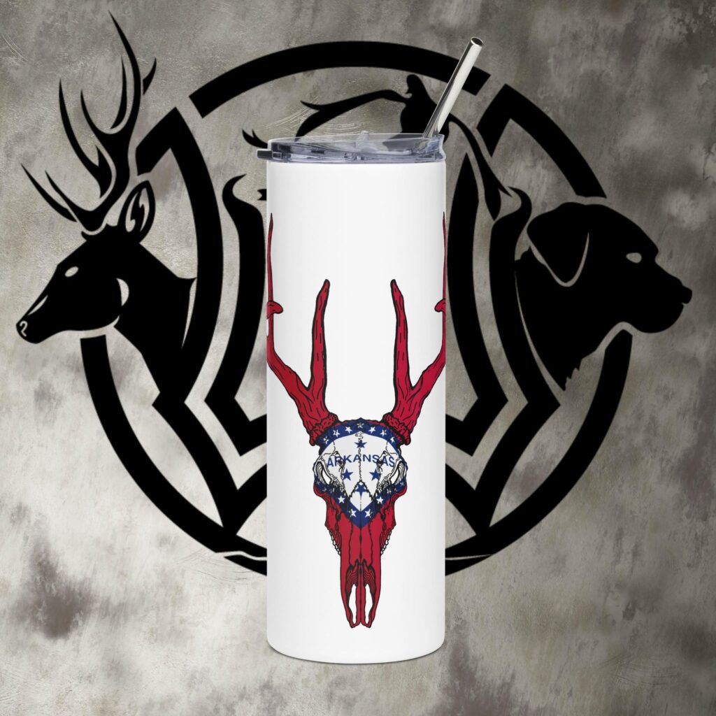 ar buck skull stainless steel tumbler