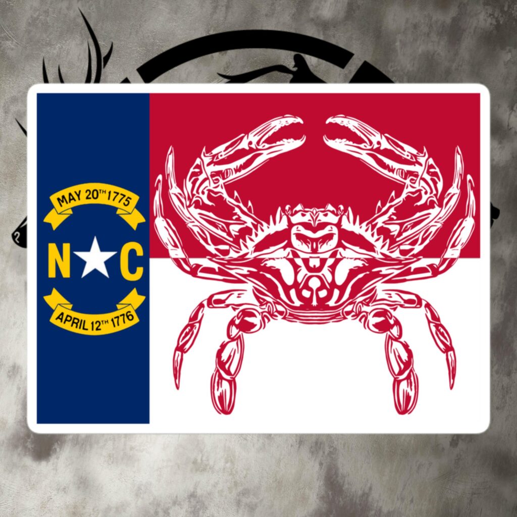 nc crab bubble free stickers