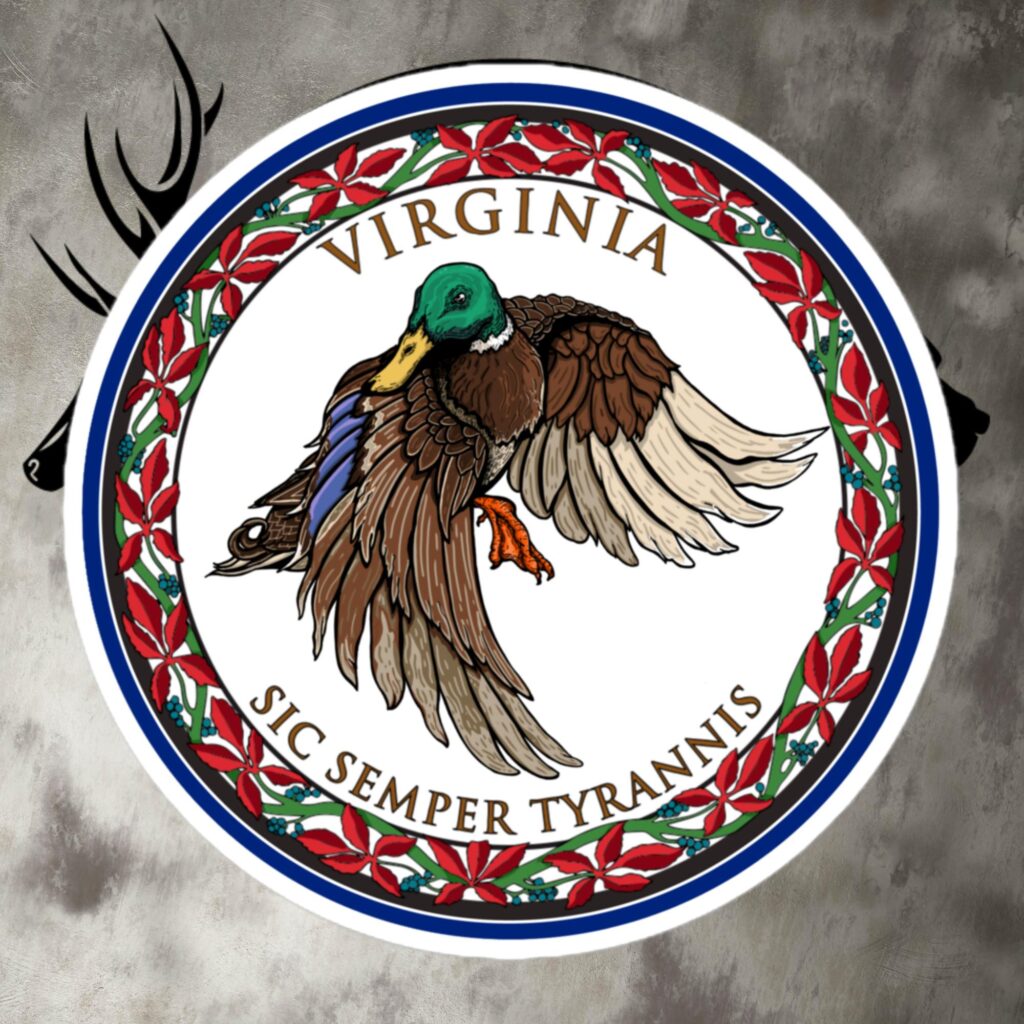 va mallard bubble free stickers