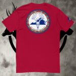 va deer skull short sleeve t shirt