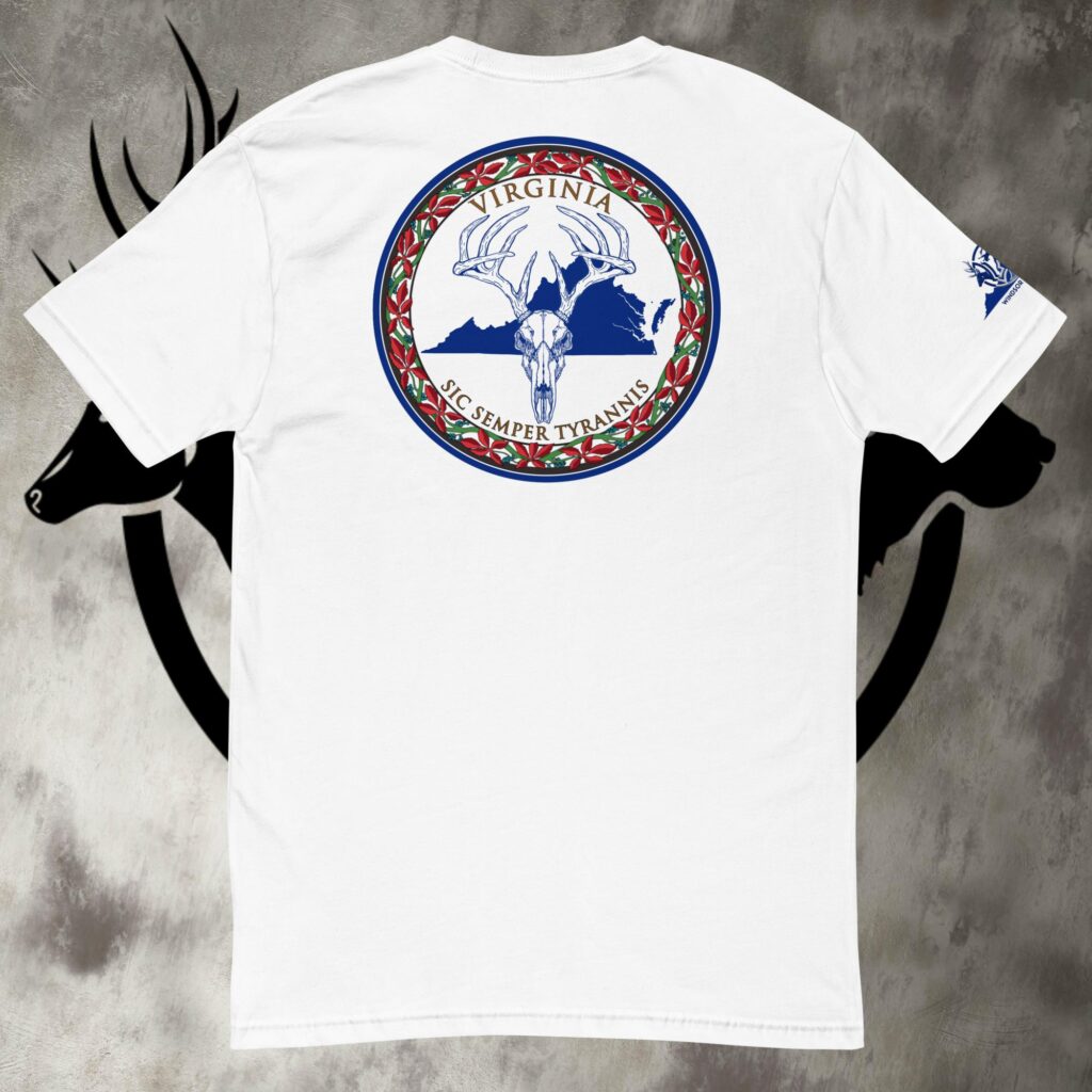 va deer skull short sleeve t shirt