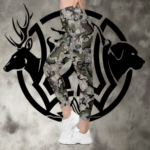 womens wood shark camo leggings with pockets