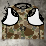 womens old school camo padded sports bra