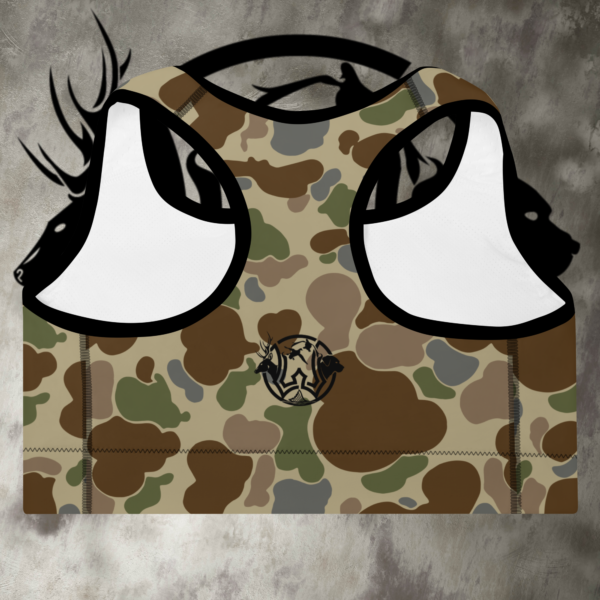 womens old school camo padded sports bra