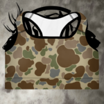 womens old school camo padded sports bra