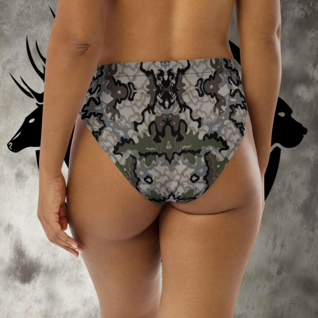 bikini high waisted bottom in ww wood shark camo