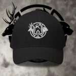 hat ww front & lab black back twill cap