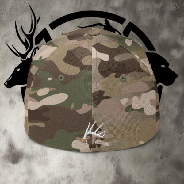 hat ww front & deer antler back twill cap