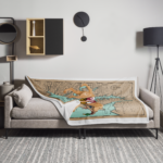 md chesapeake bay map yellow lab throw blanket