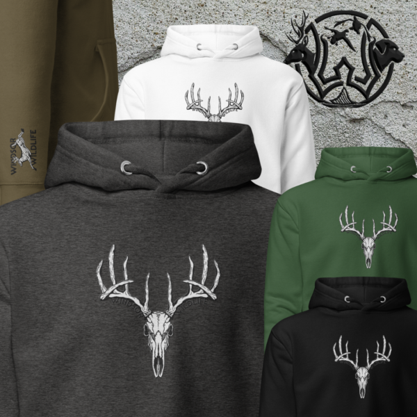 buck skull unisex hoodie