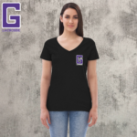 women’s recycled v neck t shirt