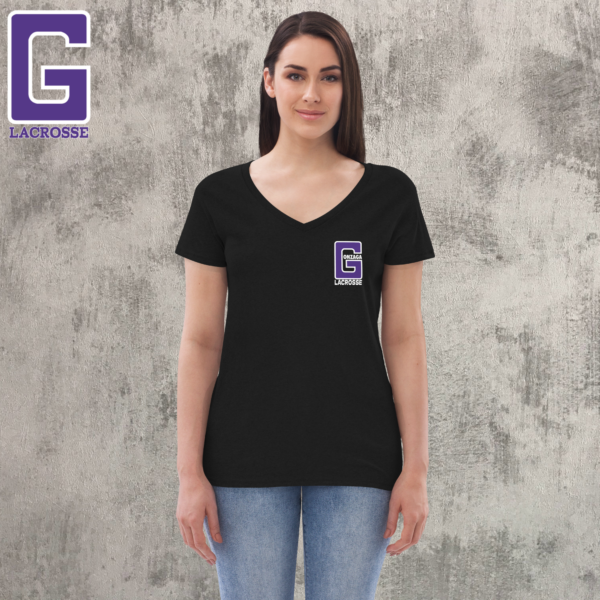 women’s recycled v neck t shirt