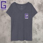women’s recycled v neck t shirt