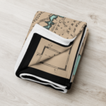 chesapeake bay map throw blanket 60" x 80"