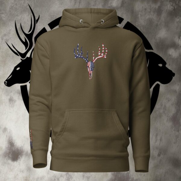 usa deer skull unisex hoodie