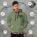 tx duckdog ol school camo trim unisex hoodie