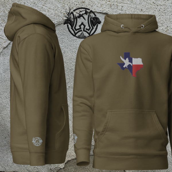 tx duck lone star flag unisex hoodie