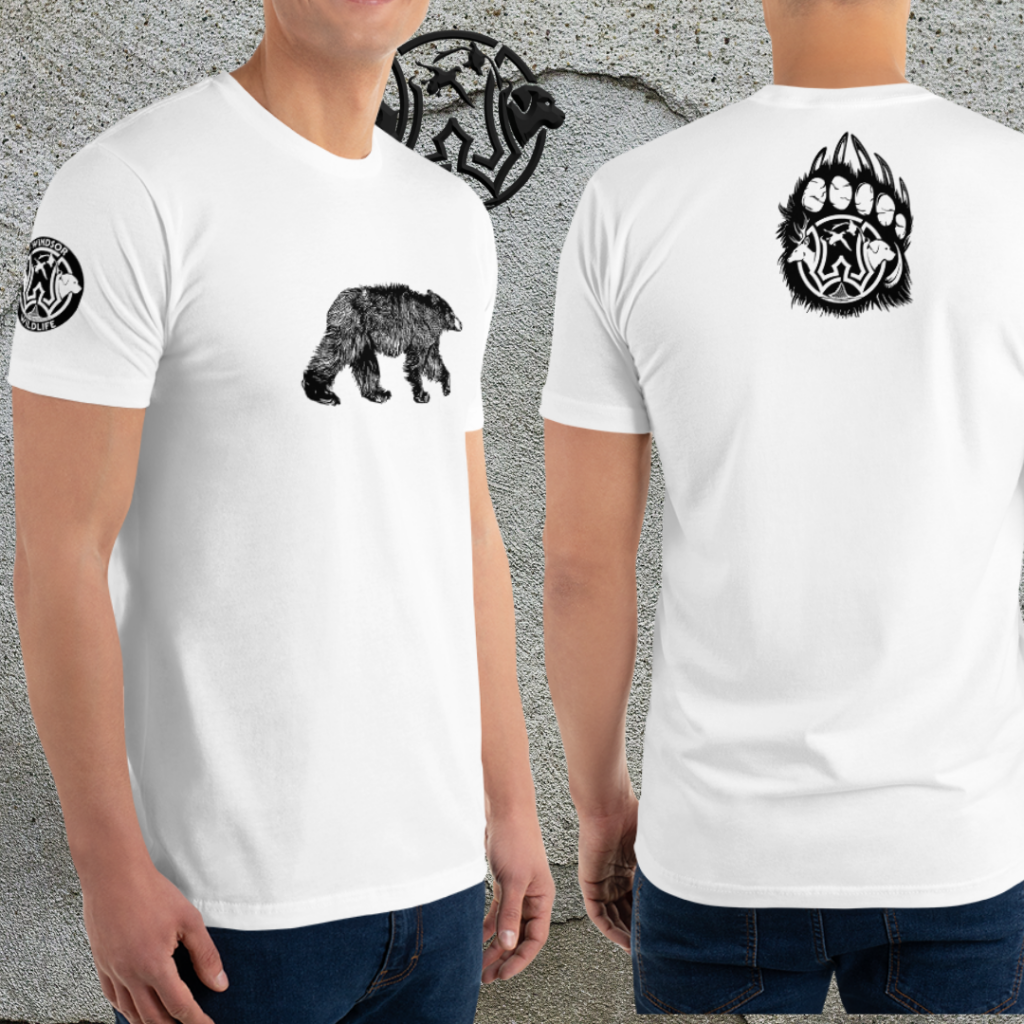 bear short sleeve t shirt light colors