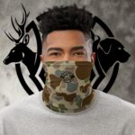 old school camo neck gaiter