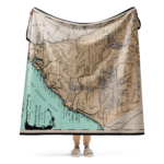 sc map sherpa blanket 60" x 80"