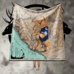 sc map yellow lab sherpa blanket 60" x 80"