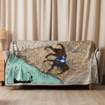 sc map black lab sherpa blanket 60" x 80"