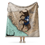 sc map black lab sherpa blanket 60" x 80"
