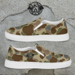 old school camo canvas boat shoes